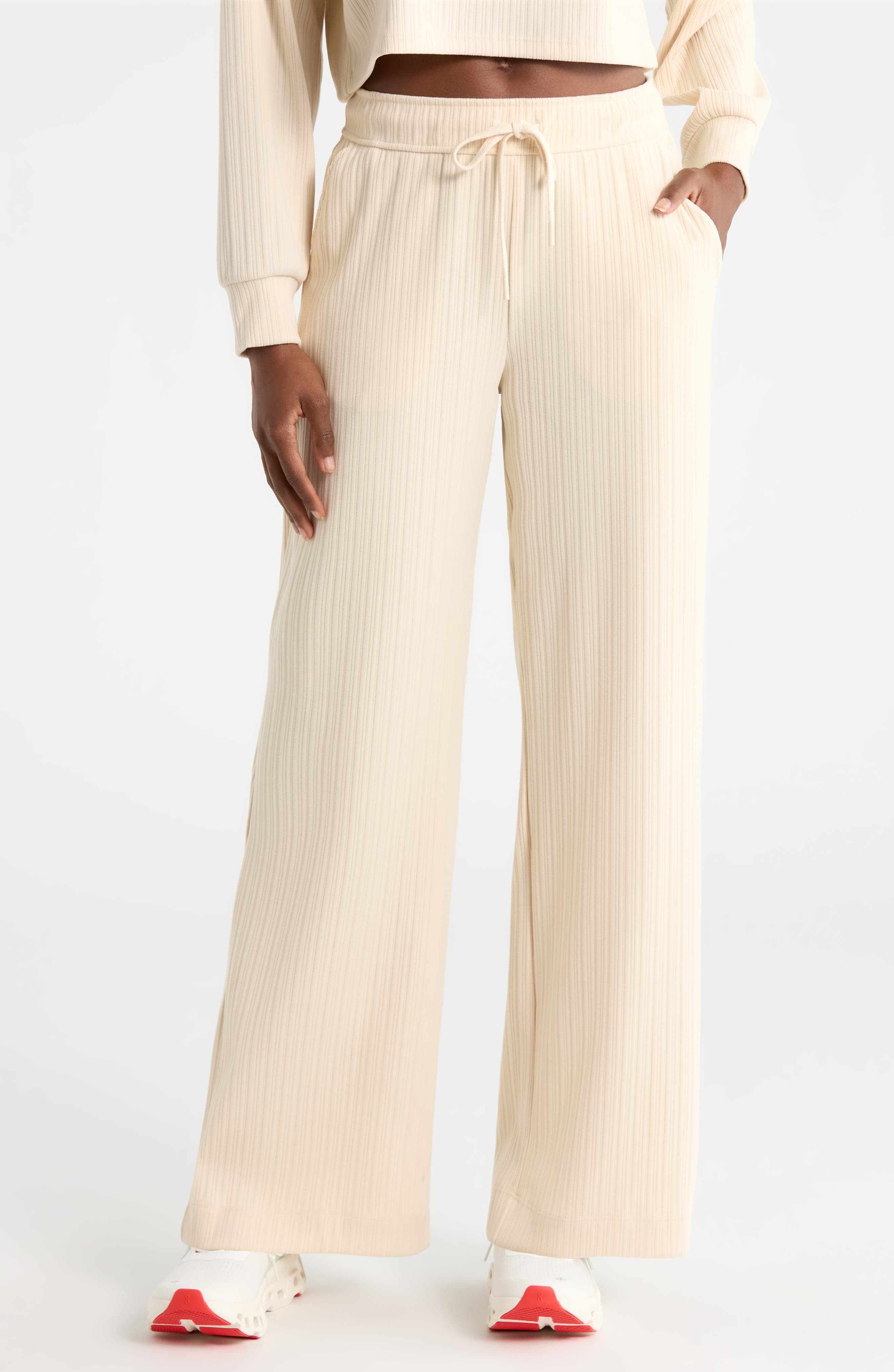 Breathe Easy Ribbed Drawstring Waist Pants - image 3