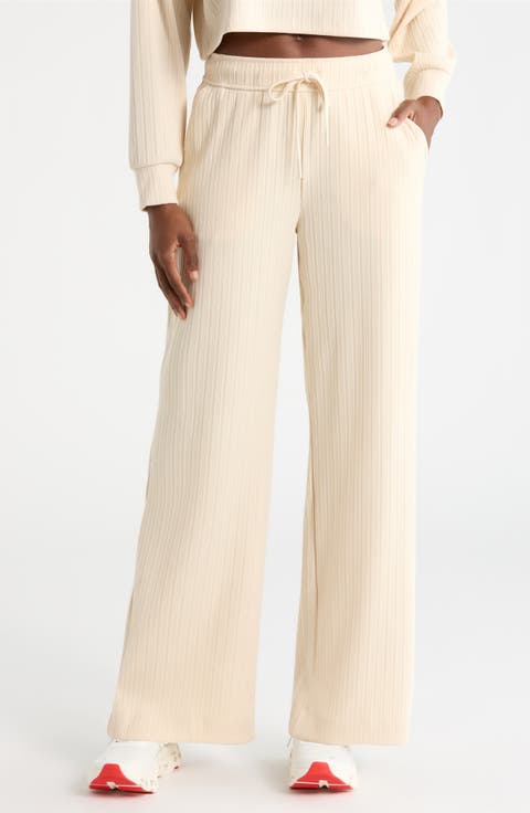 Breathe Easy Ribbed Drawstring Waist Pants