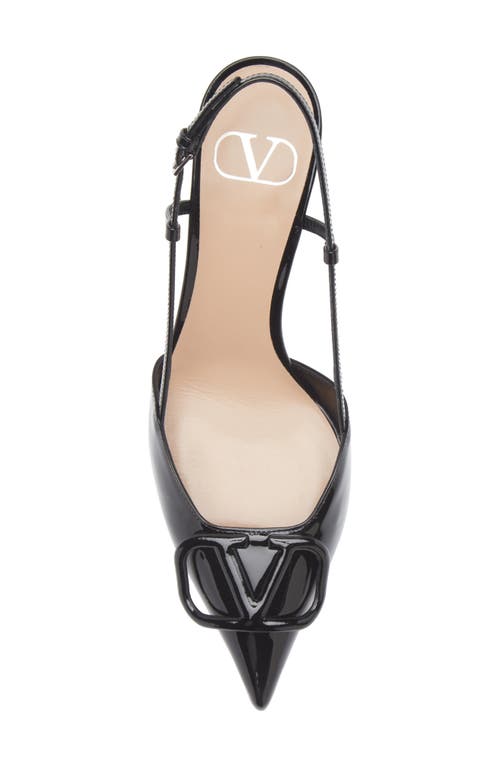 Valentino Vlogo 80 Patent Slingback Pump In Black
