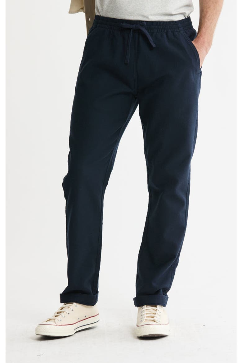 Cotton Twill Drawstring Pants, Main, color, Navy