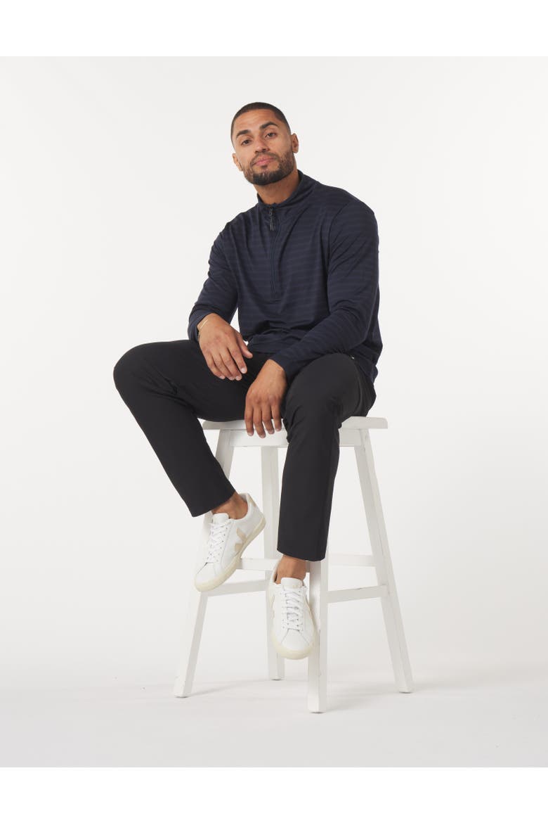 Tahoe 1/4 Zip Up Marble, Alternate, color, Navy Stripe