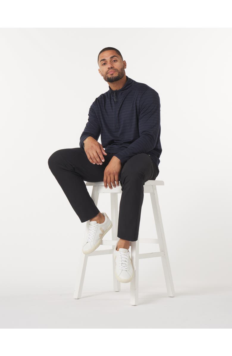 GLYDER Tahoe 1/4 Zip Up Marble, Alternate, color, Navy Stripe