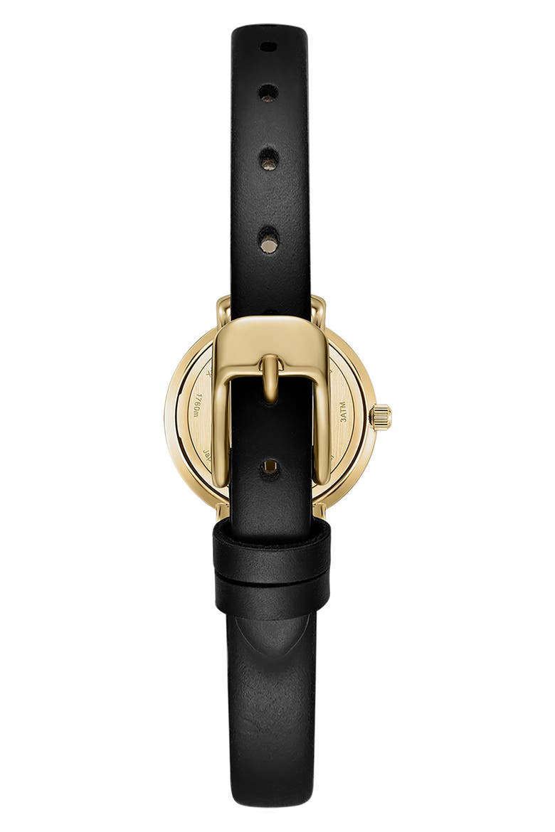 Beverly Leather Strap Watch, 25mm, Alternate, color, GOLD