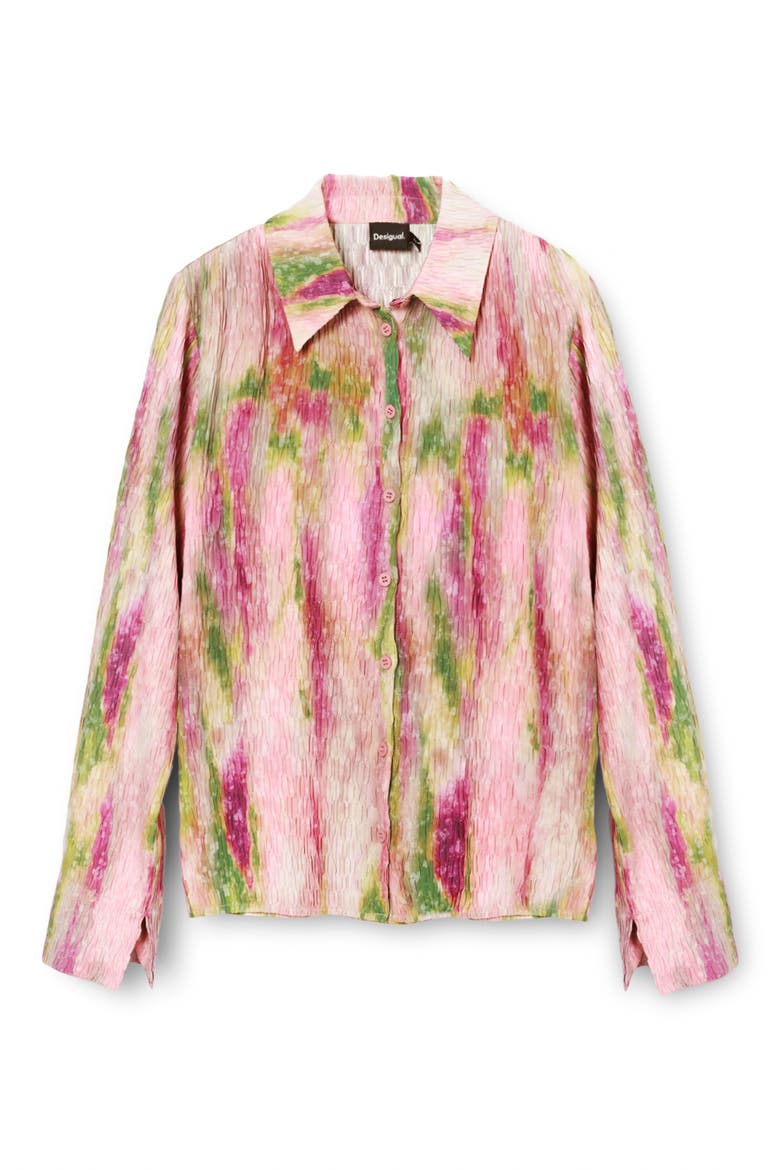 Yamagata Abstract Print Button-Up Shirt, Alternate, color, RED