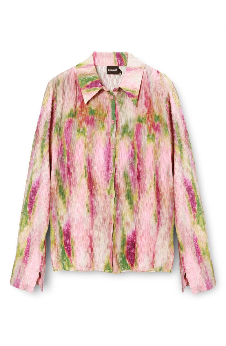 Desigual Yamagata Abstract Print Button-Up Shirt, Alternate, color, 