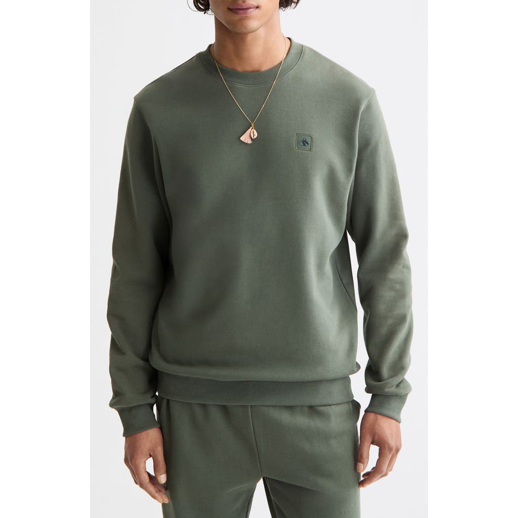 Scotch & Soda Seasonal Core Crewneck Sweatshirt In Green