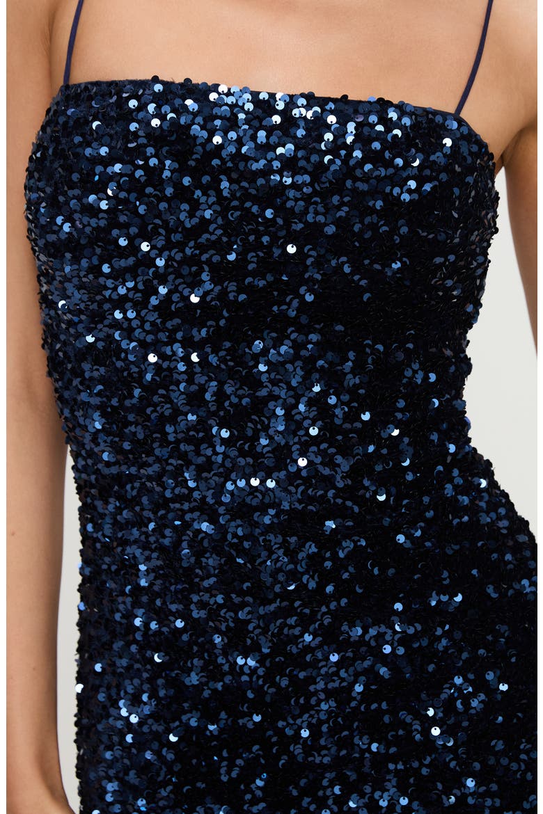 Layney Sequin Embellished Minidress, Alternate, color, NAVY