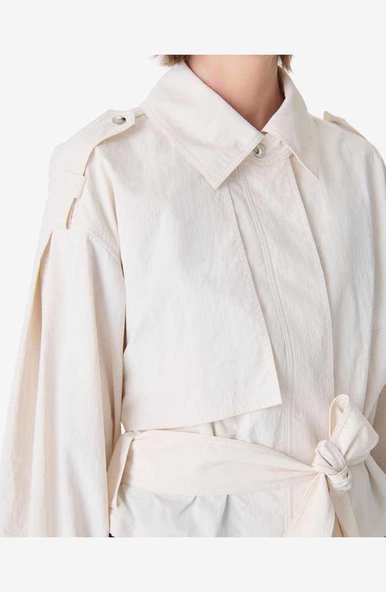 IRO Zynia Cropped Trench Jacket, Alternate, color, Tan Beige