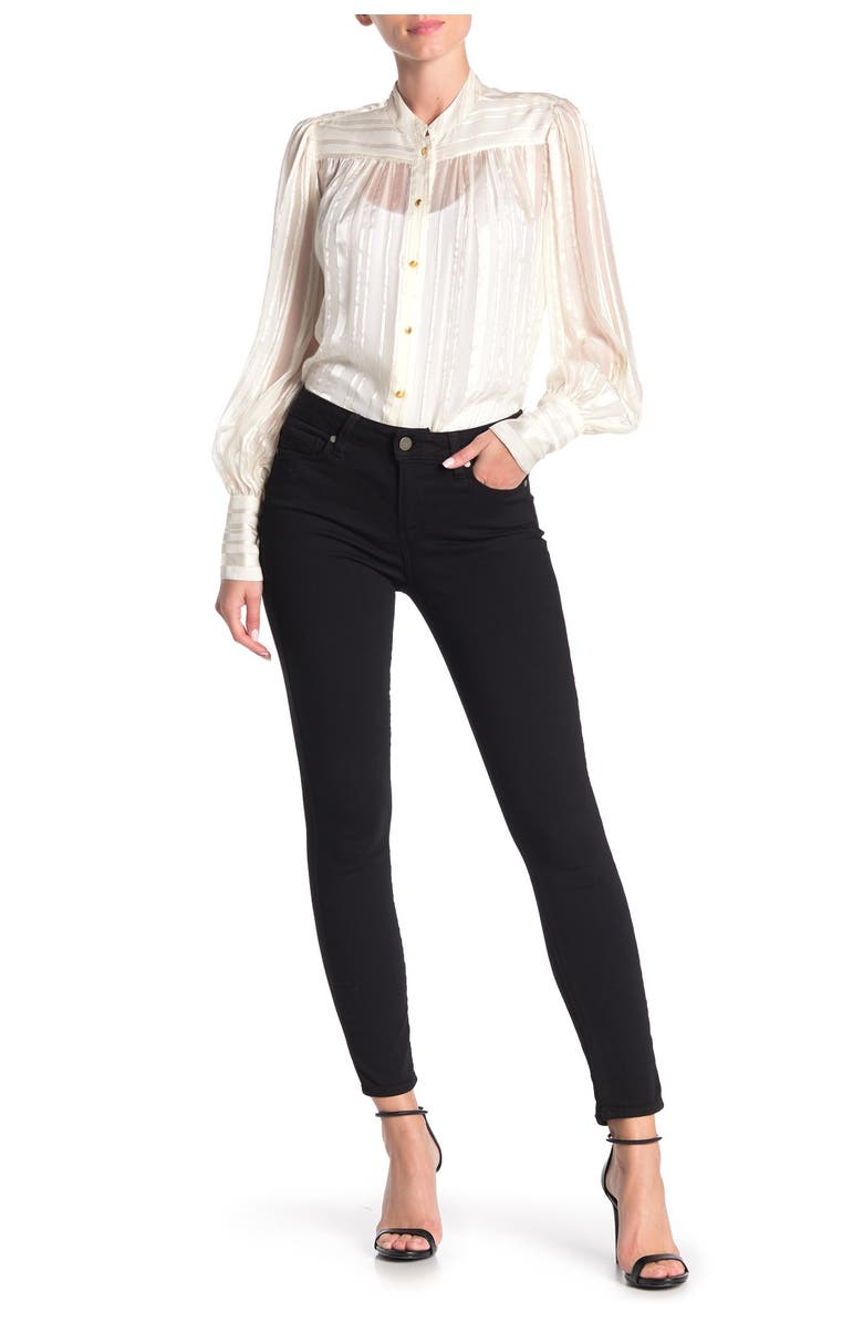 PAIGE Verdugo Ankle Skinny Jeans, Alternate, color, Blkoverdye