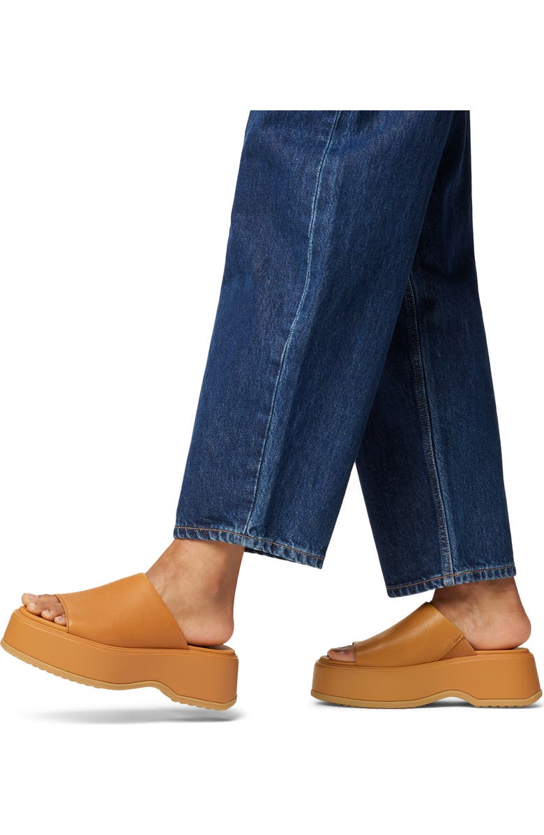 SOREL Dayspring Platform Slide Sandal, Alternate, color, Canyon Gold/ Gum