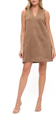 O.L. Faux Suede Sleeveless Minidress