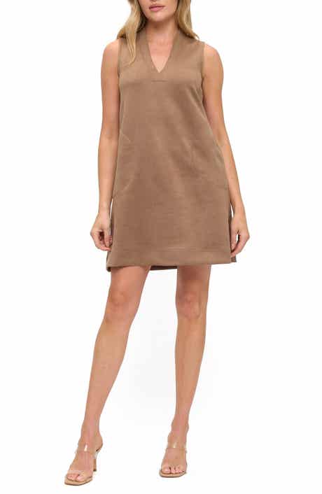 Faux Suede Sleeveless Minidress