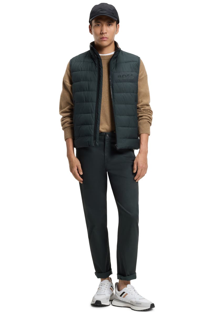 BOSS Hercole Crewneck Virgin Wool Sweater, Alternate, color, Dark Beige