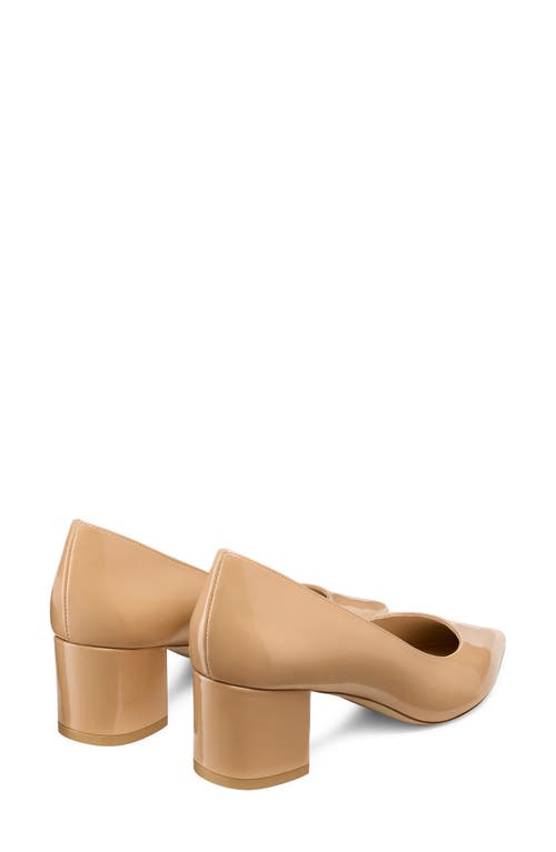 Stuart Weitzman Stuart Power 50 Block Heel Pump In Adobe