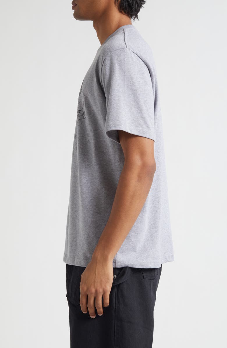 JW Anderson Cafe Scene Graphic T-Shirt, Alternate, color, Mid Grey Melange