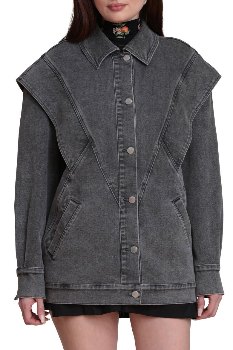 Oversize Seamed Jacket, Main, color, GREY WASH