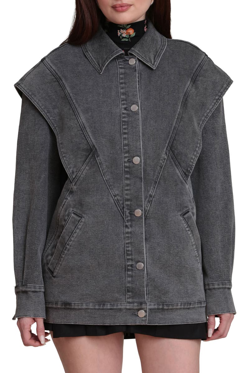 Avec Les Filles Oversize Seamed Jacket, Main, color, Grey Wash