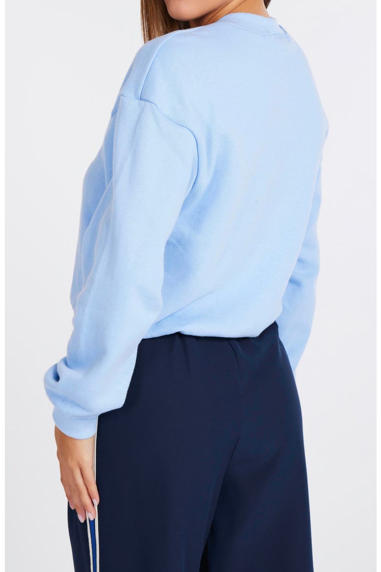 Cozy Bubble Hem Sweatshirt, Alternate, color, Sea