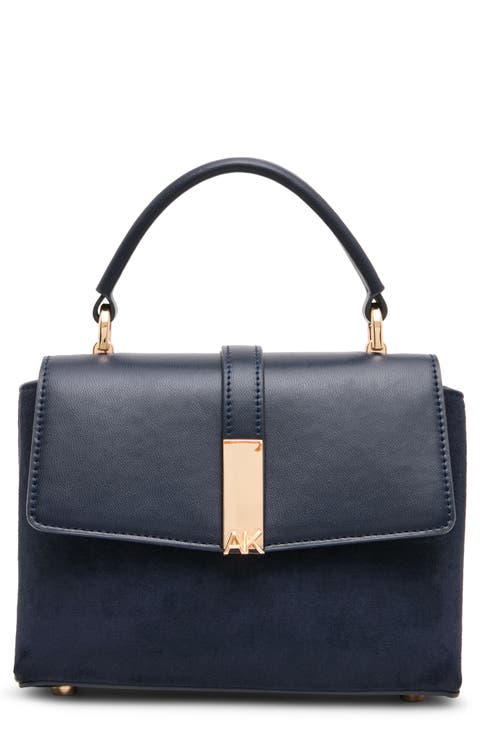 Small Top Handle Faux Leather Bag