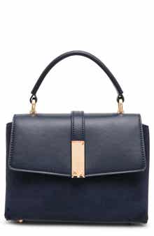 Small Top Handle Faux Leather Bag