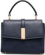Anne Klein Small Top Handle Faux Leather Bag