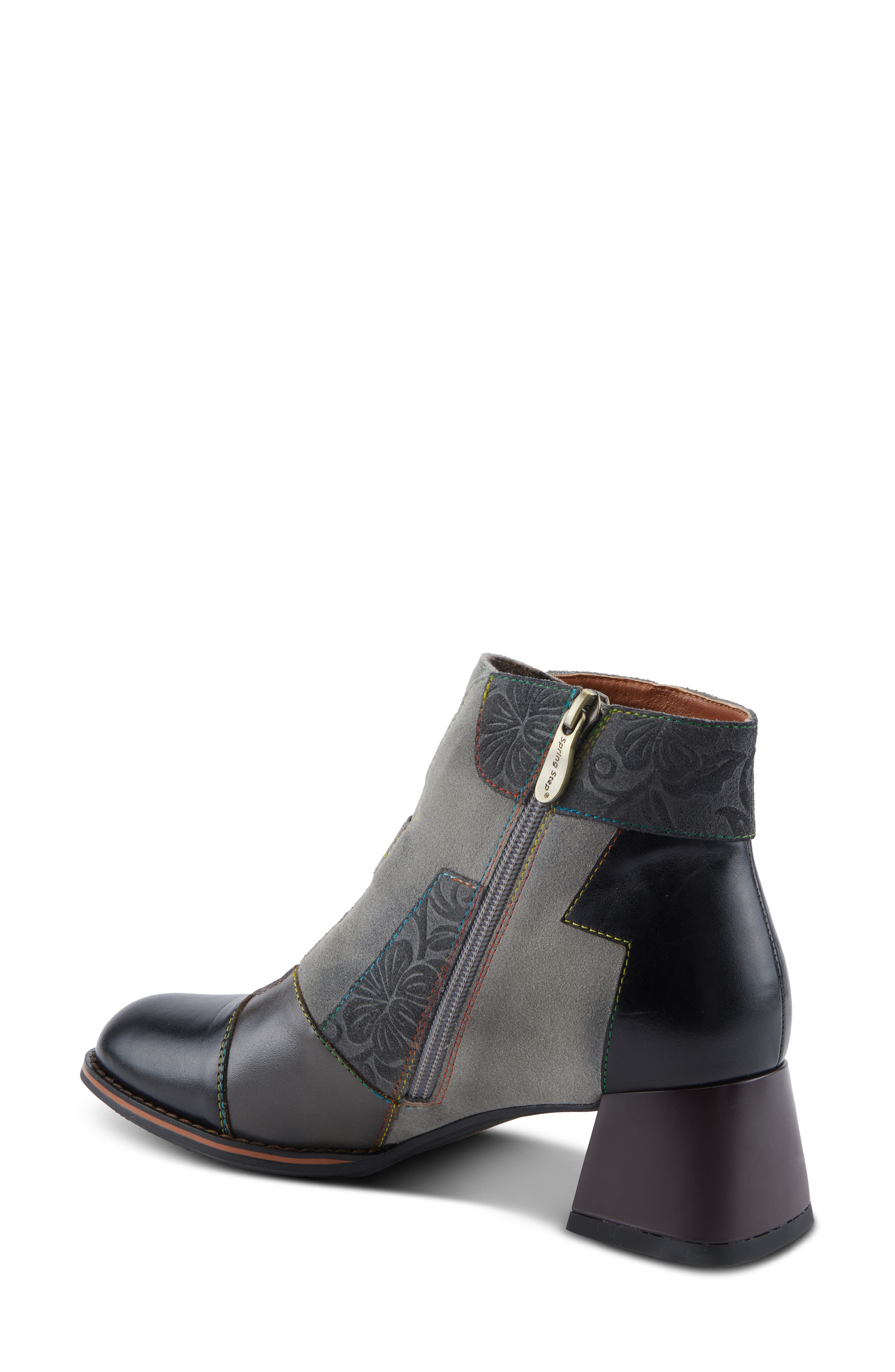 L'Artiste by Spring Step Copine Cap Toe Bootie, Alternate, color, Black Multi
