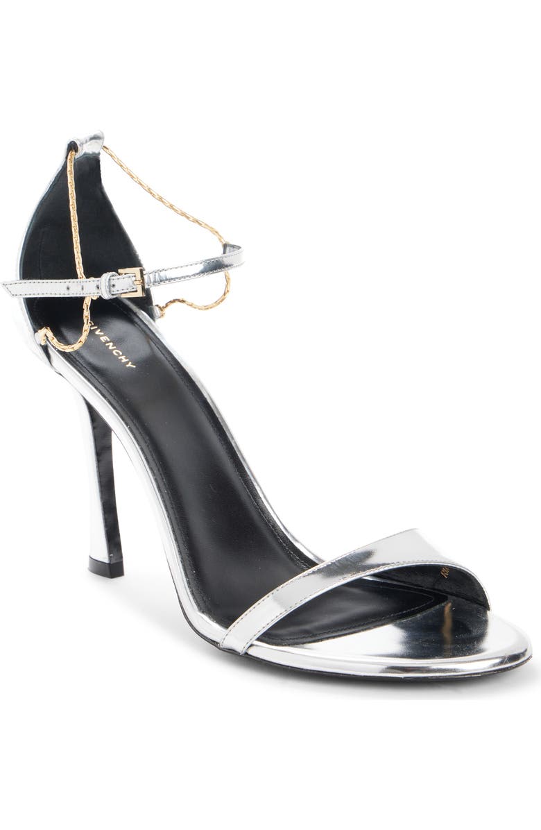 Givenchy 4G Liquid Logo Sandal, Main, color, Silvery/ Golden