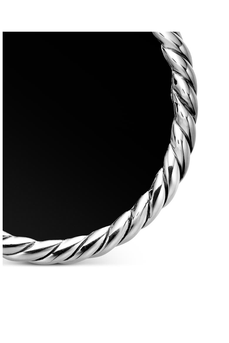 Elements Reversible Disc Pendant with Pavé Diamonds, Alternate, color, BLACK ONYX / SILVER