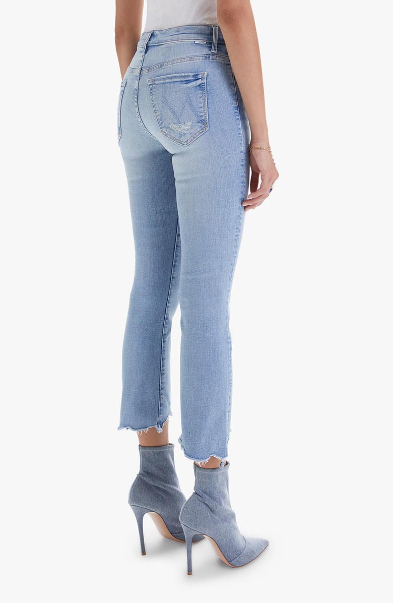 MOTHER The Insider High Waist Crop Step Chew Hem Jeans, Alternate, color, 