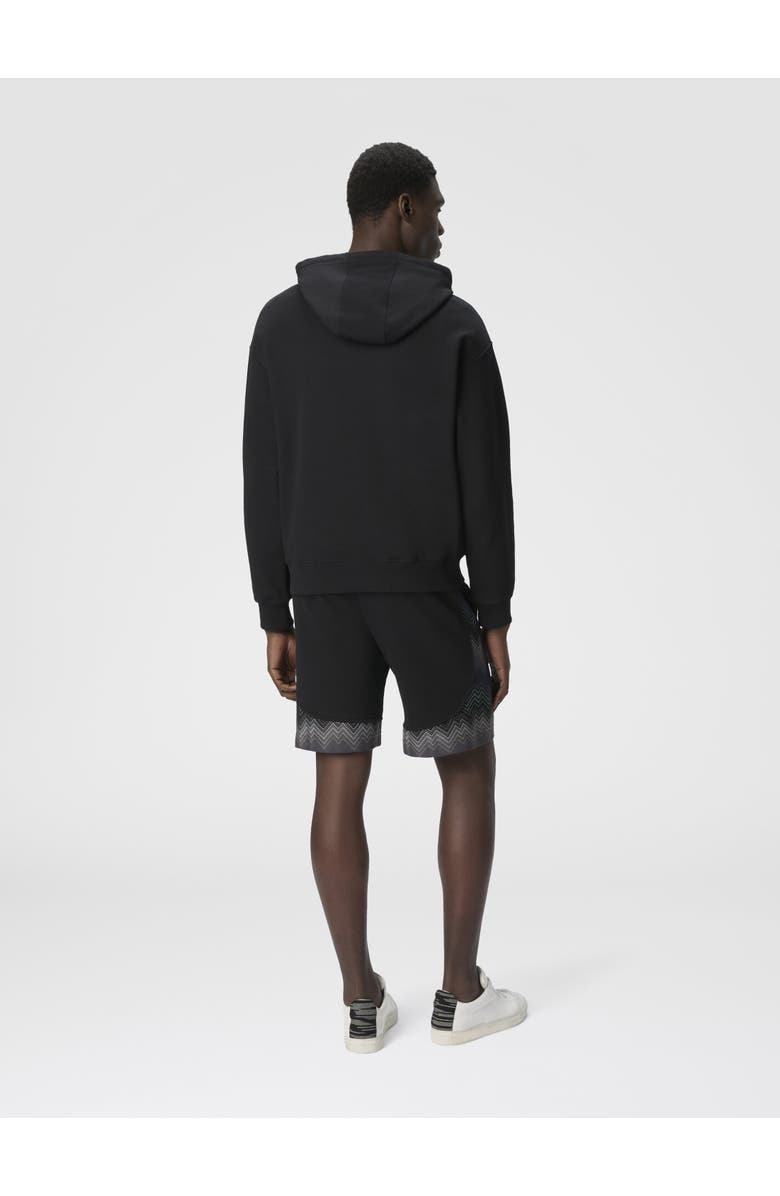Missoni Fleece Shorts With Zigzag Insert, Alternate, color, Black