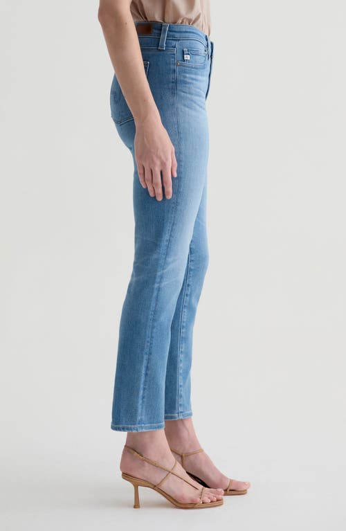 Ag Mari Mid Rise Crop Slim Straight Leg Jeans In Blue