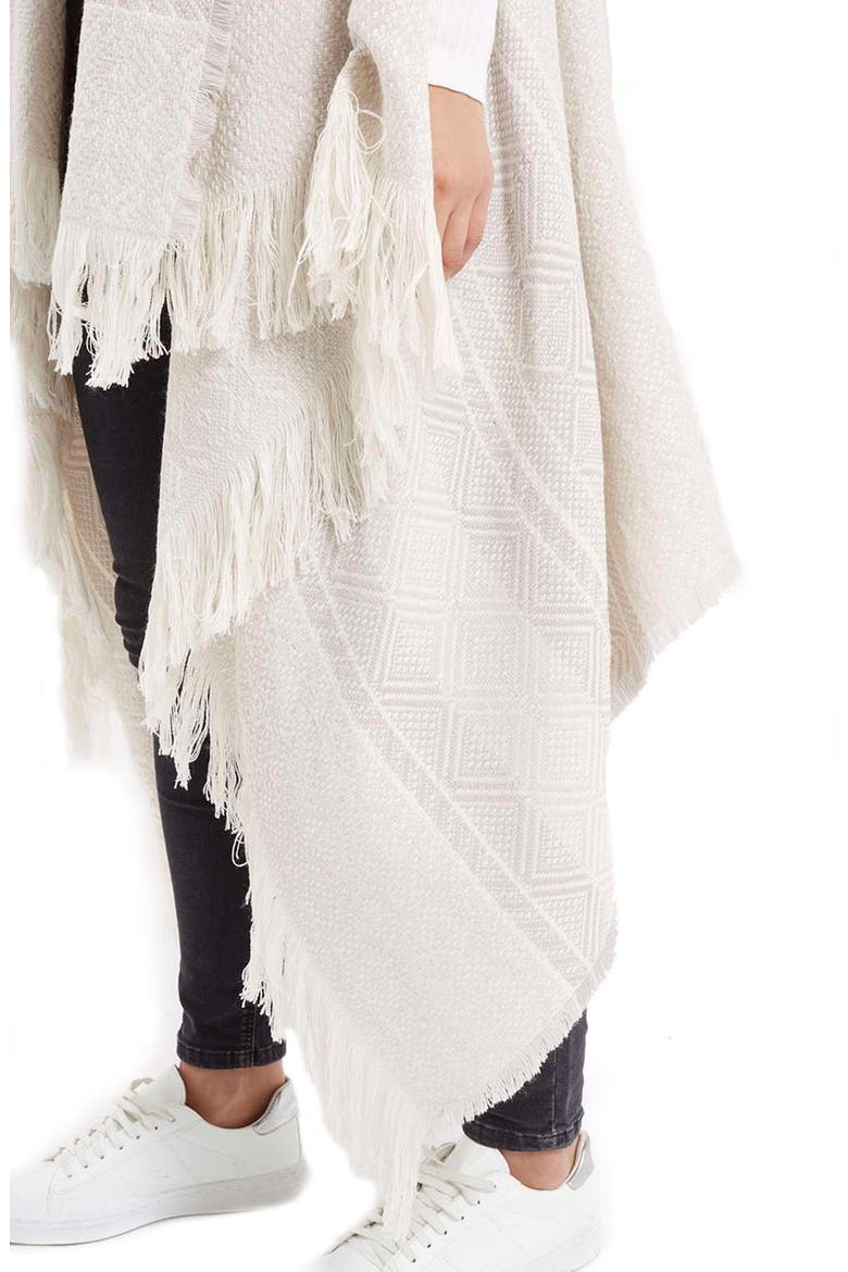 Fringe Maxi Vest, Alternate, color, LIGHT GREY MULTI