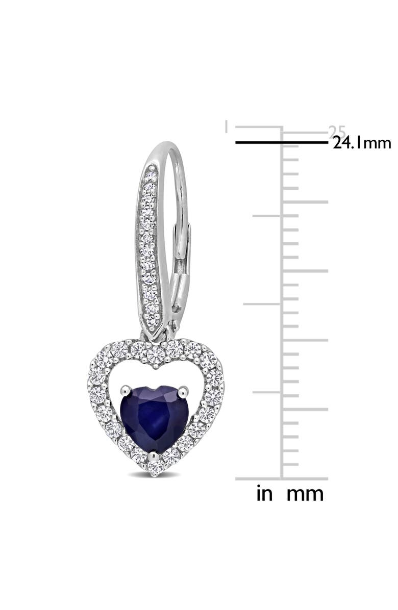 Julianna B. Sapphire & Diamond Heart Earrings 14K, Alternate, color, Sapphire