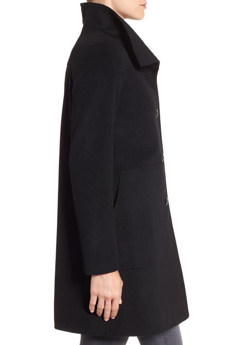 Kristen Blake Funnel Neck Wool Blend Coat, Alternate, color,