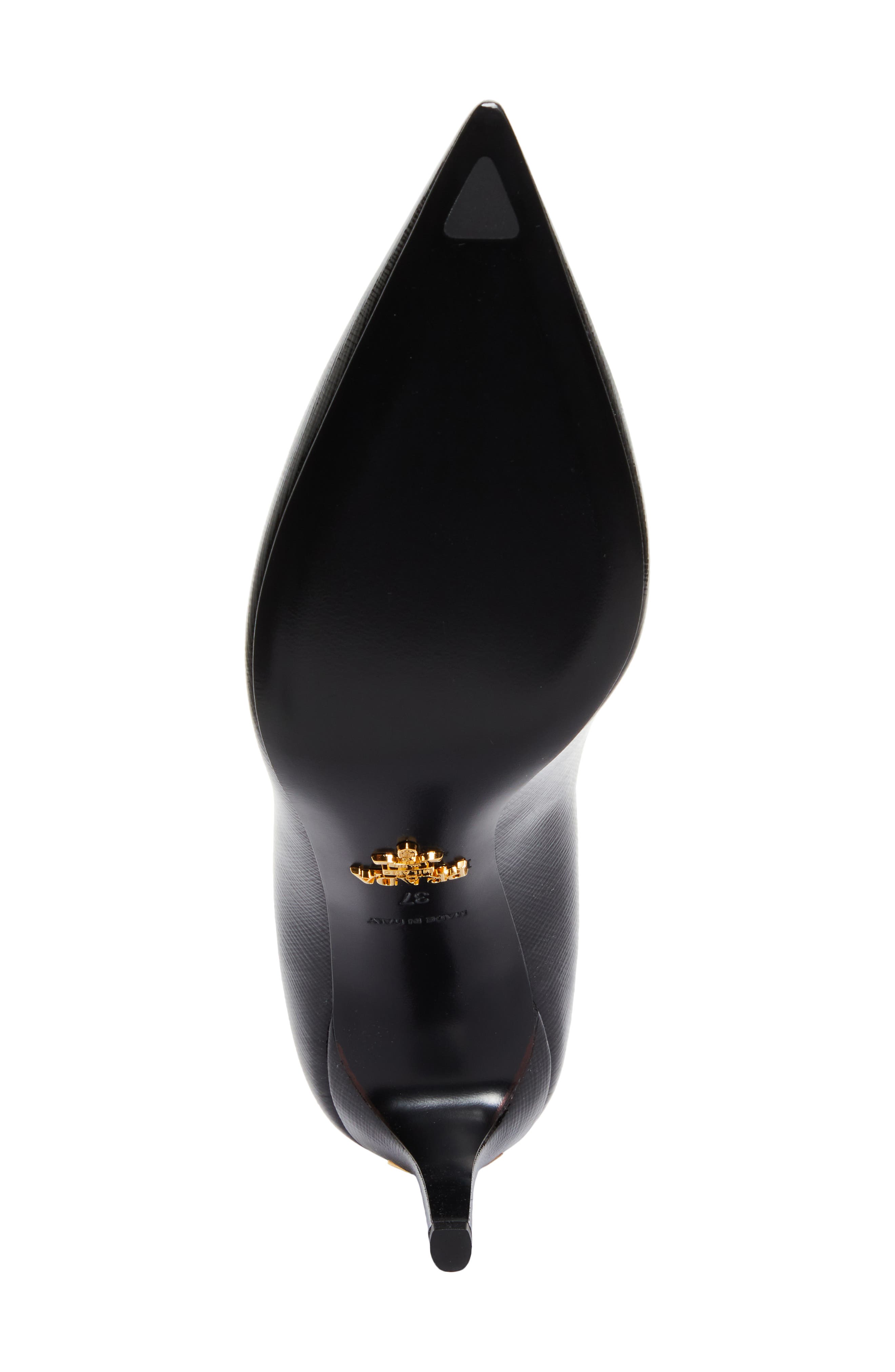 Prada Saffiano Leather Pump, Alternate, color, Nero