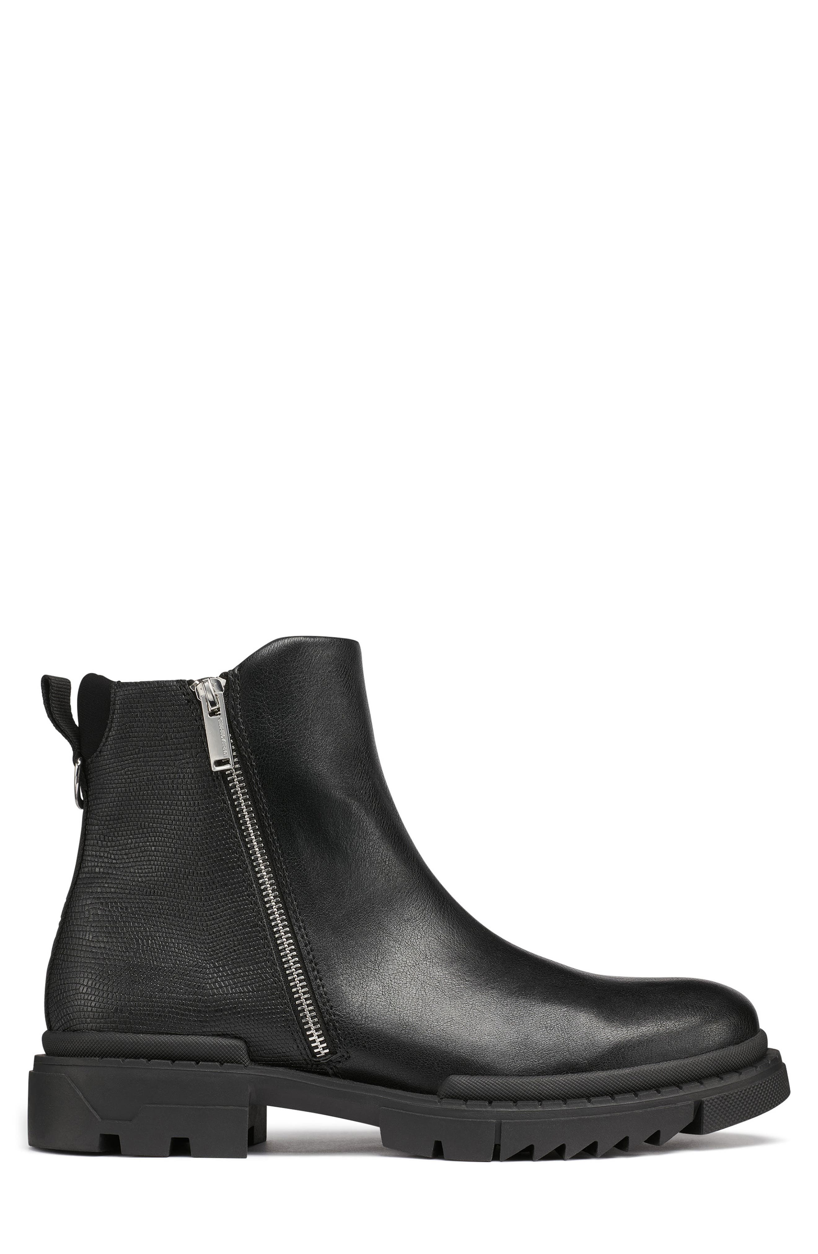 KARL LAGERFELD PARIS Double Zip Boot, Alternate, color, Black