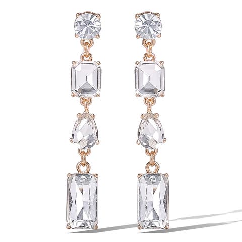 Crystal Cascade Statement Earrings