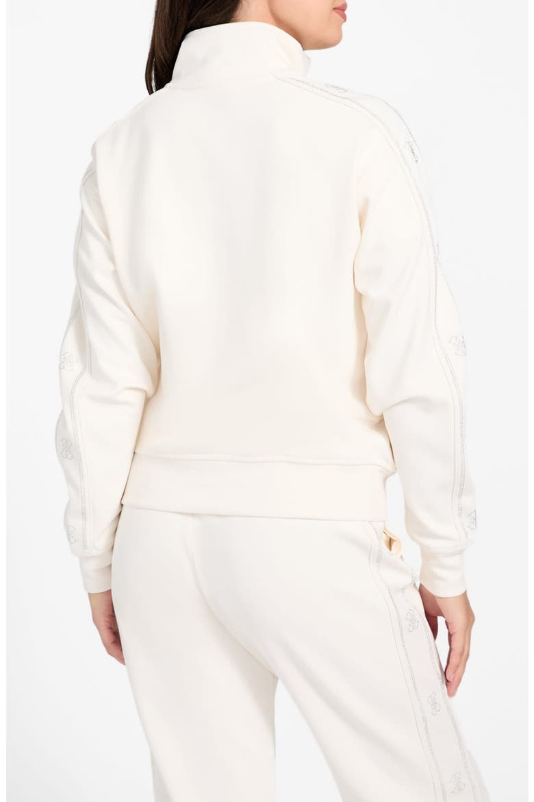 Octavia High Neck Full Zip Sweatshirt, Alternate, color, WHITE