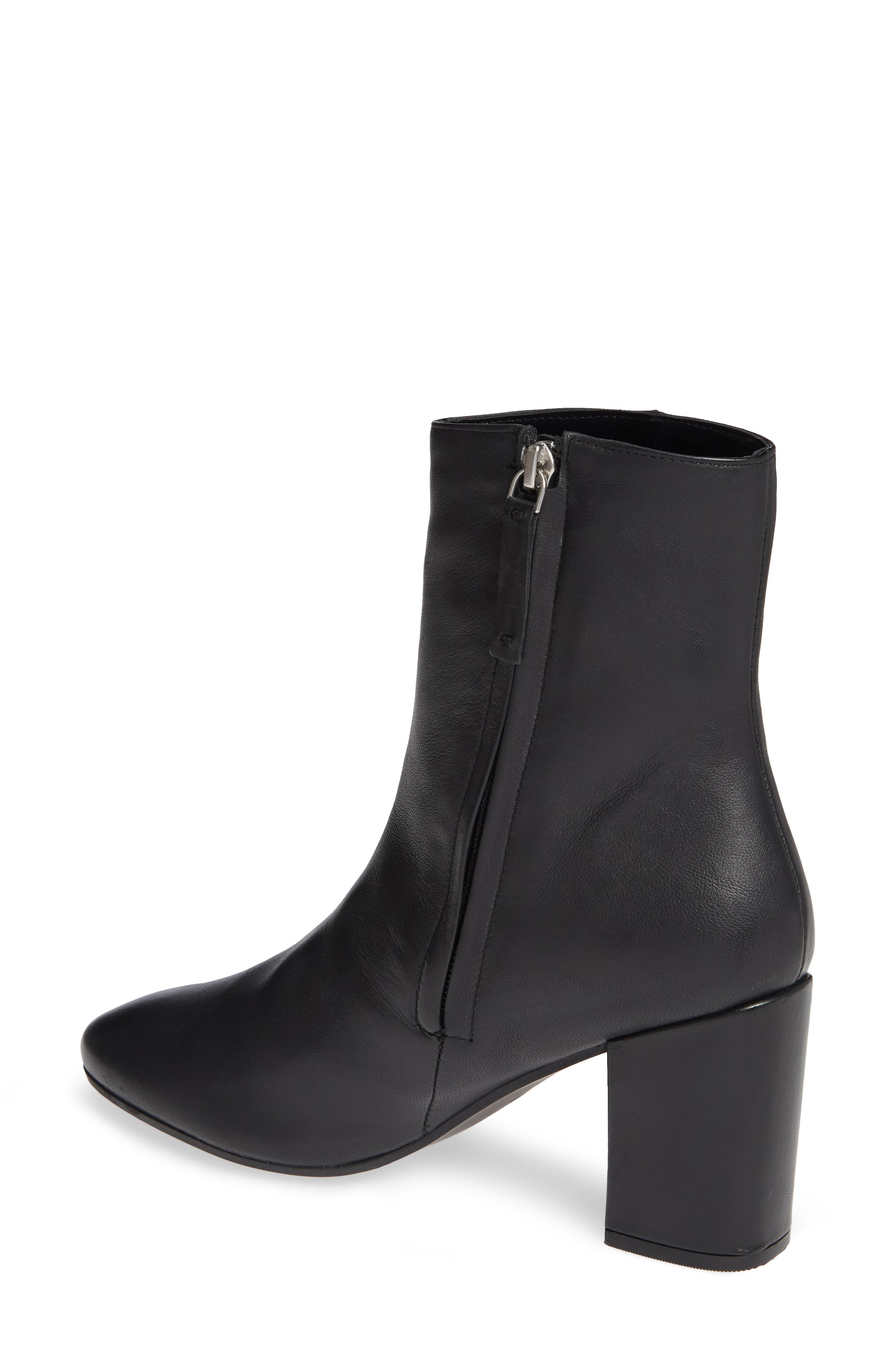 Elise Leather Bootie, Alternate, color, BLACK