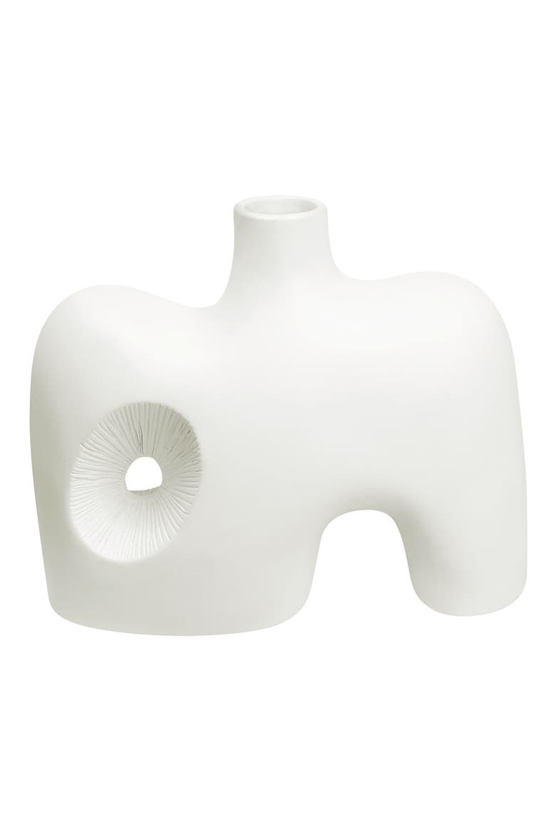Mariner Decorative Ceramic Vase, Main, color, OFF-WHITE