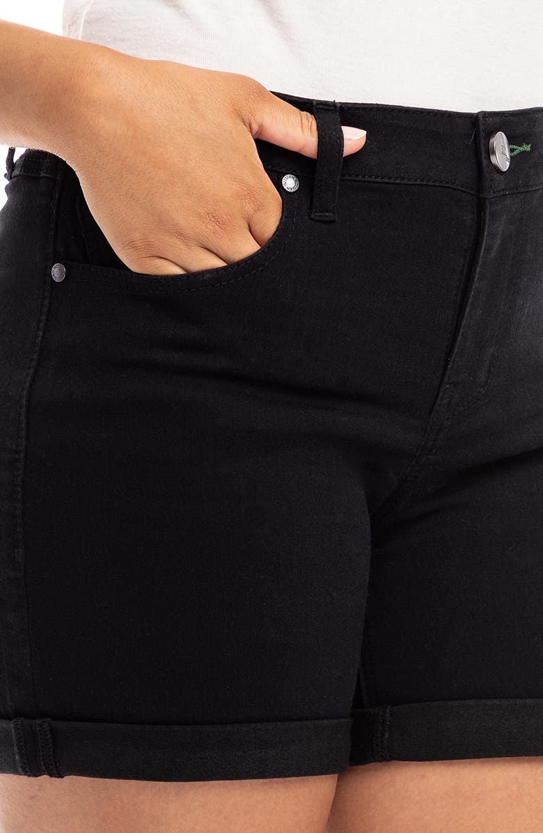 1822 Denim High Waist Cuff Denim Shorts, Alternate, color, 