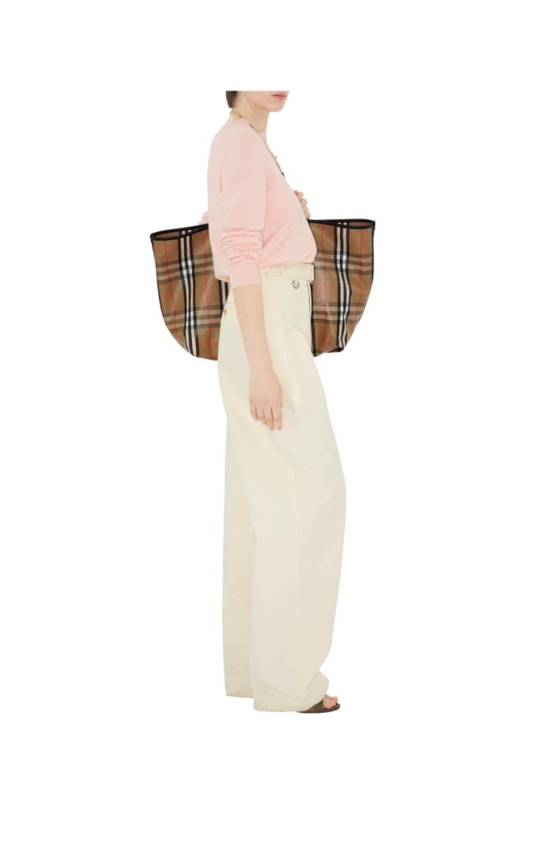 Burberry Cashmere Blend Sweater, Alternate, color, Bouquet Pink