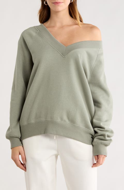 Fleece V-Neck Sweater