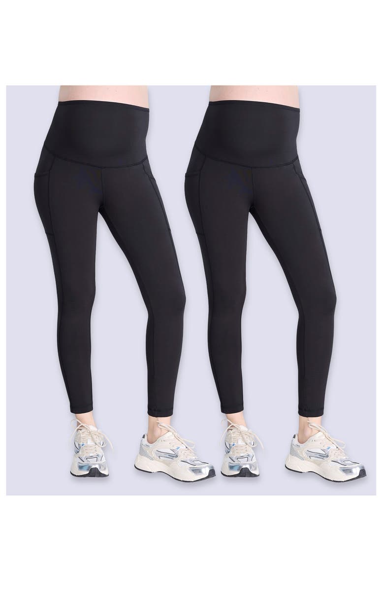 MOTHERHOOD MATERNITY High Waist Over the Belly Active Pocket Ankle Legging, Alternate, color,