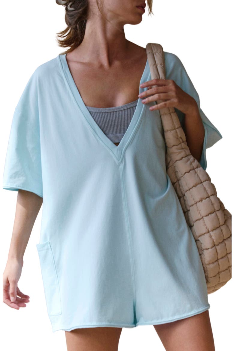 FP Movement Hot Shot T-Shirt Romper, Alternate, color, FROSTY