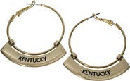 Shelby & Grace Kentucky Wildcats Weller Gold Hoop Earrings