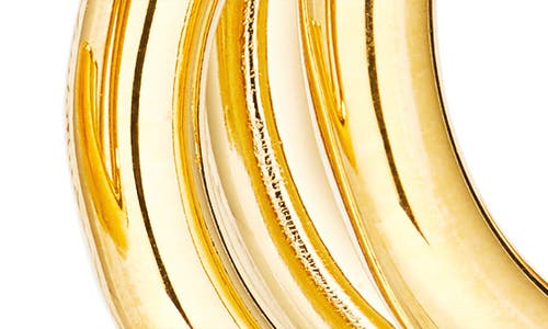 Rabanne Triple Loop Hoop Earrings & Ear Cuff Set In Gold