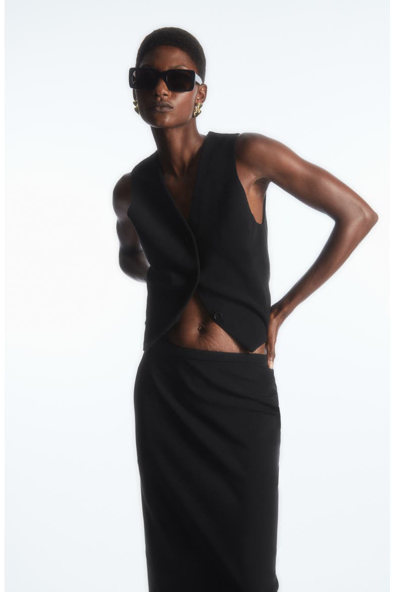Column Maxi Skirt, Alternate, color, BLACK DARK KY CP