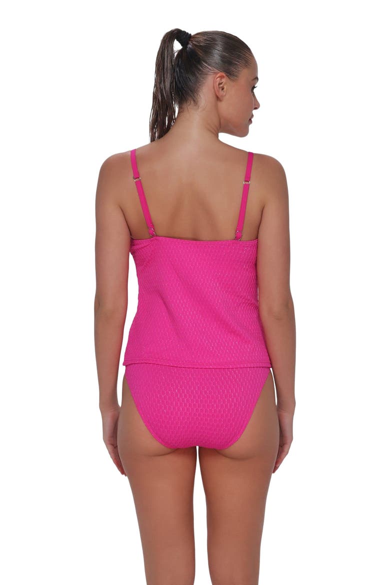 Coralie Tankini Swimsuit Top - D Cup, Alternate, color, PINK DIAMOND LUREX