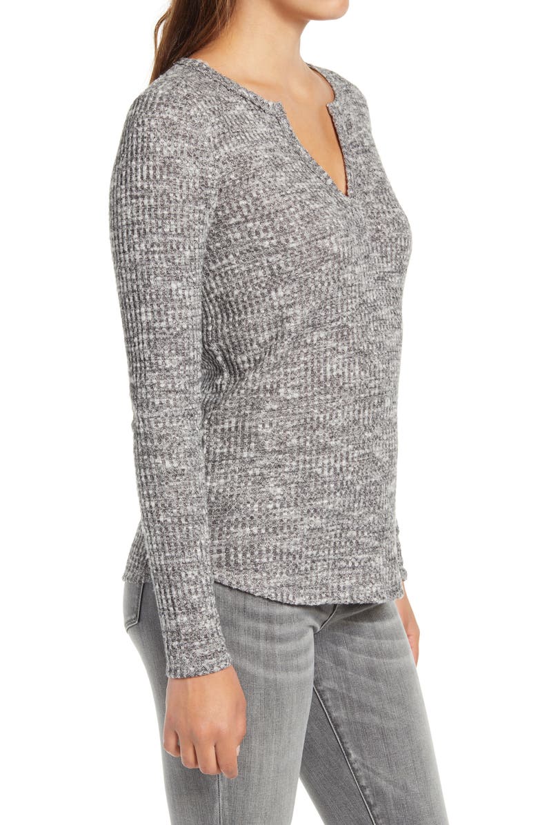 Socialite Long Sleeve Thermal Henley Top, Alternate, color,
